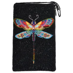 , Colorful Dragonfly Club Bag-Bamboo Trading Company Outlet