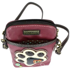 , Ivory Paw Print Cell Phone Crossbody-Chala Clearance