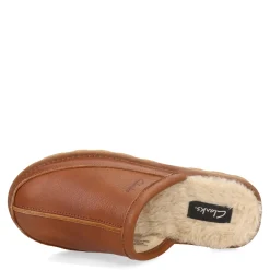 Men's , Leather Scuff Slipper-Clarks Discount