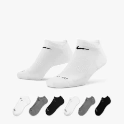 , Everyday Plus Cushioned No Show Socks - 6 Pair-Nike New