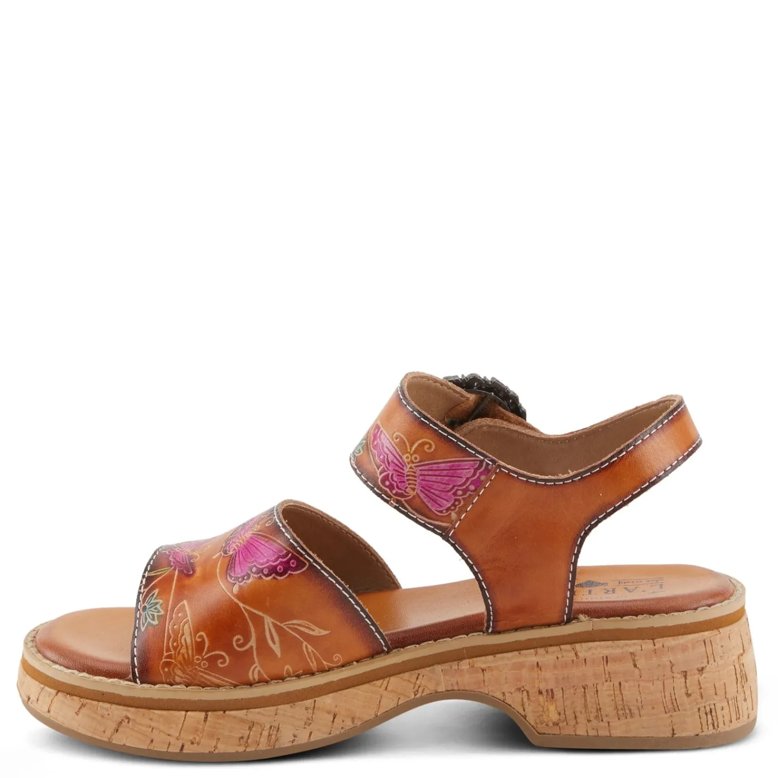 Online L Artiste Women's L'Artiste By Spring Step Kenna Sandal Camel Multi