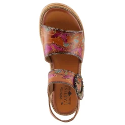 Online L Artiste Women's L'Artiste By Spring Step Kenna Sandal Camel Multi