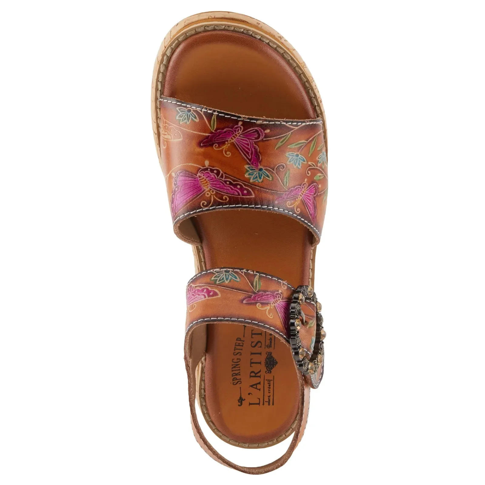 Online L Artiste Women's L'Artiste By Spring Step Kenna Sandal Camel Multi