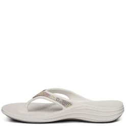 New Aetrex Women's , Fiji Sparkle Sandal White