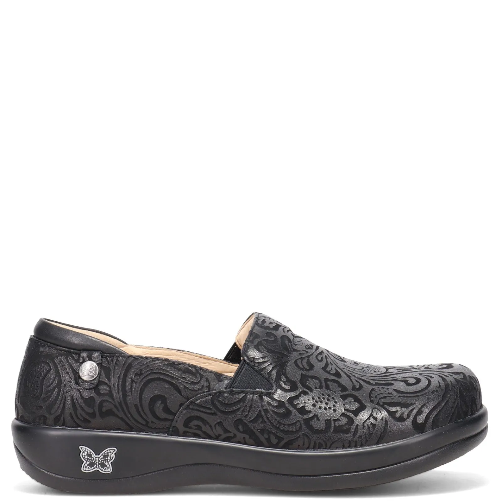 Outlet Alegria Women's , Keli Professional Clog Black Embossed Paisley