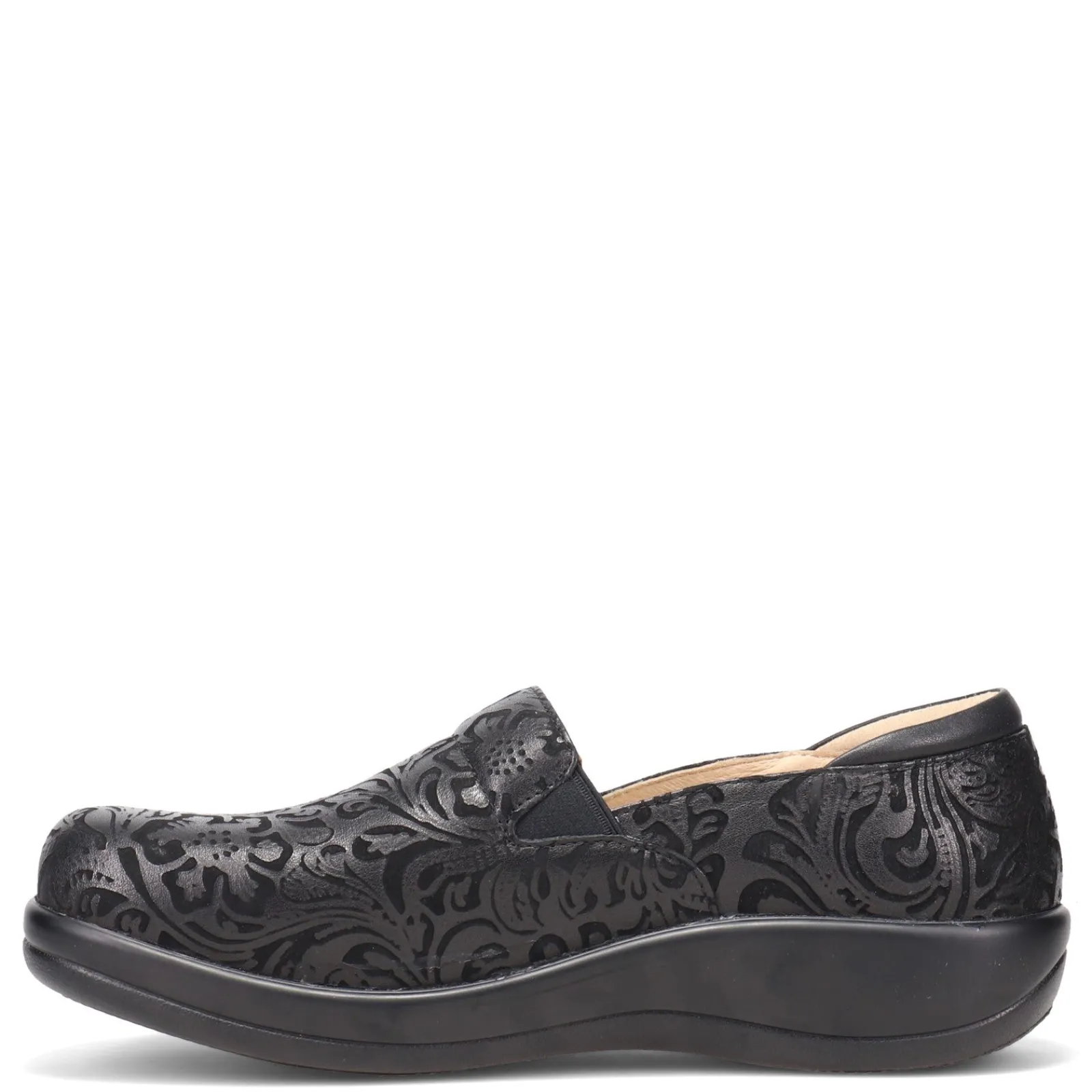 Outlet Alegria Women's , Keli Professional Clog Black Embossed Paisley