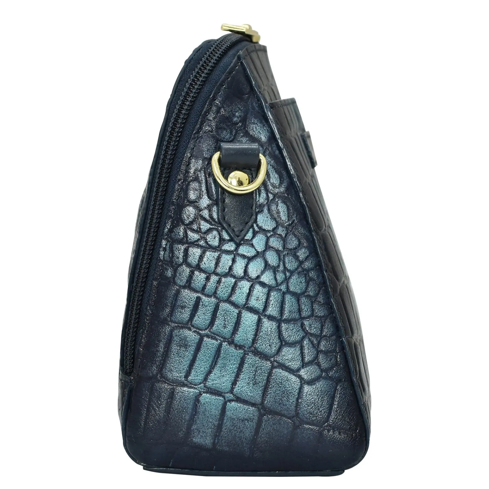Women's , Croc Embossed Zip Around Travel Organizer-Anuschka New