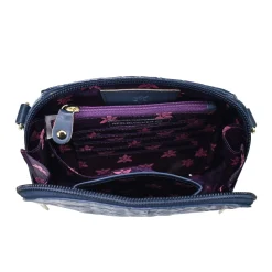 Women's , Croc Embossed Zip Around Travel Organizer-Anuschka New