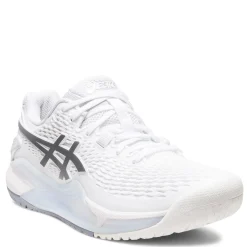 Clearance ASICS Women's , GEL-Resolution 9 Tennis Shoe White/Pure Silver
