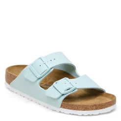 Hot Birkenstock Women's , Arizona Slide Sandal - Narrow Fit Surf Green