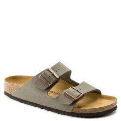 Best Birkenstock Women's , Arizona Birkibuc Sandals - Narrow Fit Stone Birkibuc