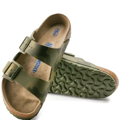Sale Birkenstock Women's , Arizona Slide Sandal - Narrow Width Green Camo