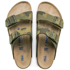 Sale Birkenstock Women's , Arizona Slide Sandal - Narrow Width Green Camo