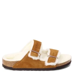 Discount Birkenstock Women's , Arizona Shearling Lined Sandal - Narrow Width Mink