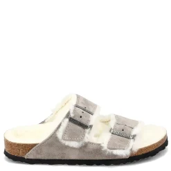Outlet Birkenstock Women's , Arizona Shearling Lined Sandal - Narrow Width Stone