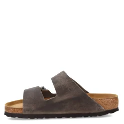 Online Birkenstock Women's , Arizona Soft Footbed Sandal - Regular Fit Iron Grey