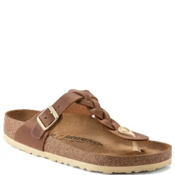 New Birkenstock Women's , Gizeh Braid Sandal - Regular Width Cognac