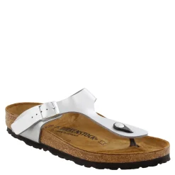 Clearance Birkenstock Women's , Gizeh Sandal - Regular Width Silver Birko-Flor