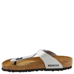Clearance Birkenstock Women's , Gizeh Sandal - Regular Width Silver Birko-Flor