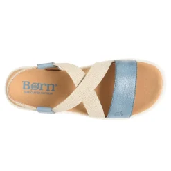 Born Women's , Kasady Sandal Blue Beige