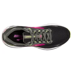 Discount Brooks Women's , Adrenaline GTS 23 Running Shoe - Wide Width Black/Pink/Green