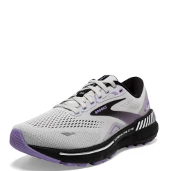 Online Brooks Women's , Adrenaline GTS 23 Running Shoe - Wide Width Grey/Purple/Black