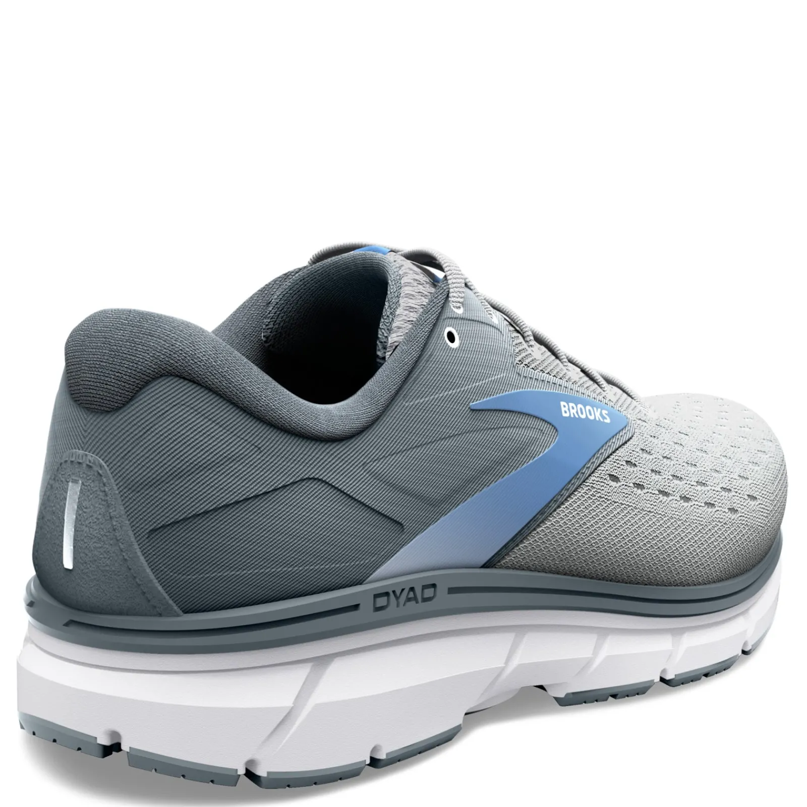 Brooks Women's , Dyad 11 Running Shoe Grey/White/Blue