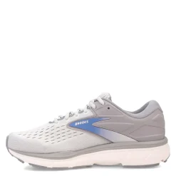 Sale Brooks Women's , Dyad 11 Running Shoe - Wide Width Grey/White/Blue