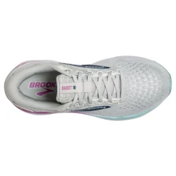 New Brooks Women's , Ghost 16 Running Shoe White/Grey/Estate Blue