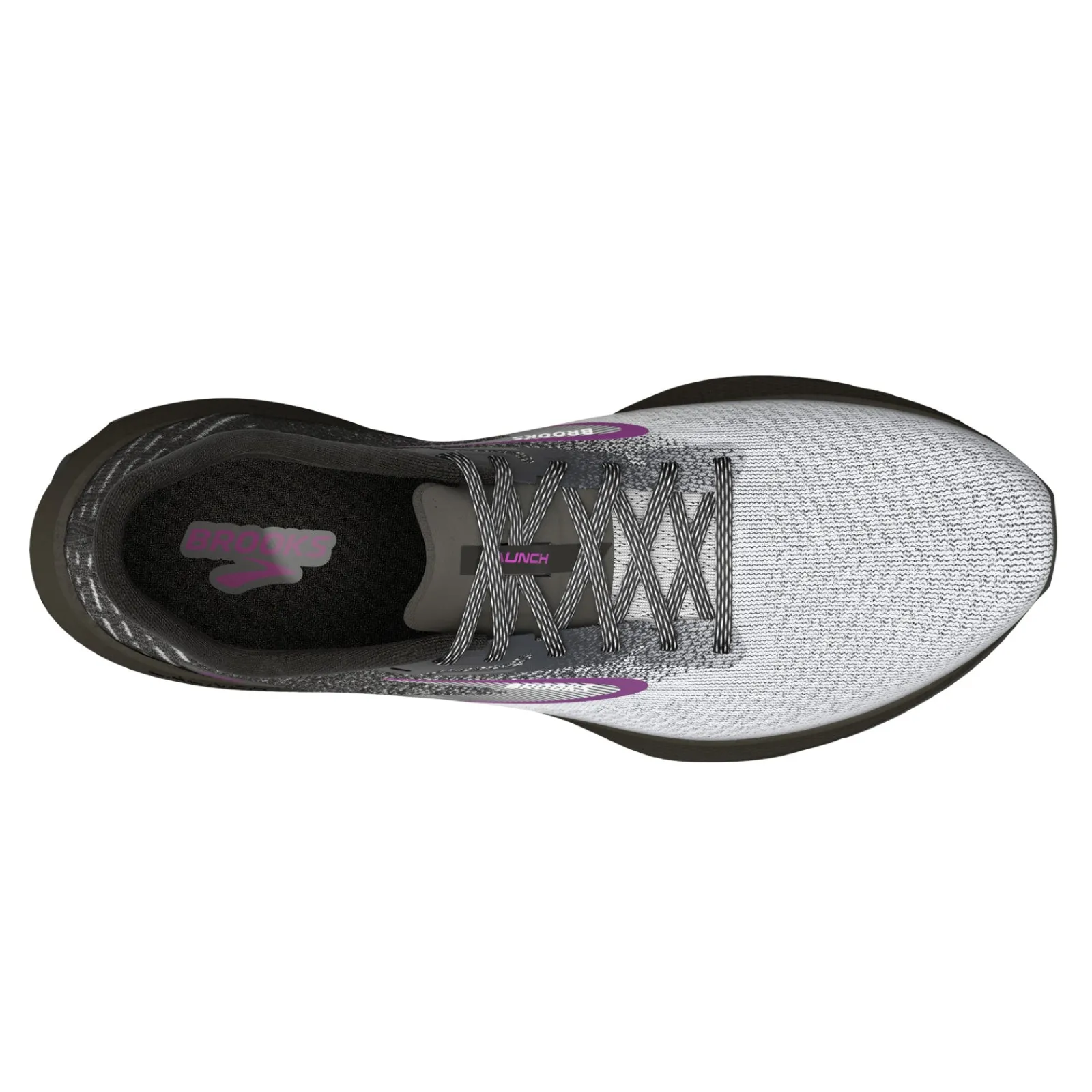 Discount Brooks Women's , Launch 10 Running Shoe - Wide Width Black/White/Violet