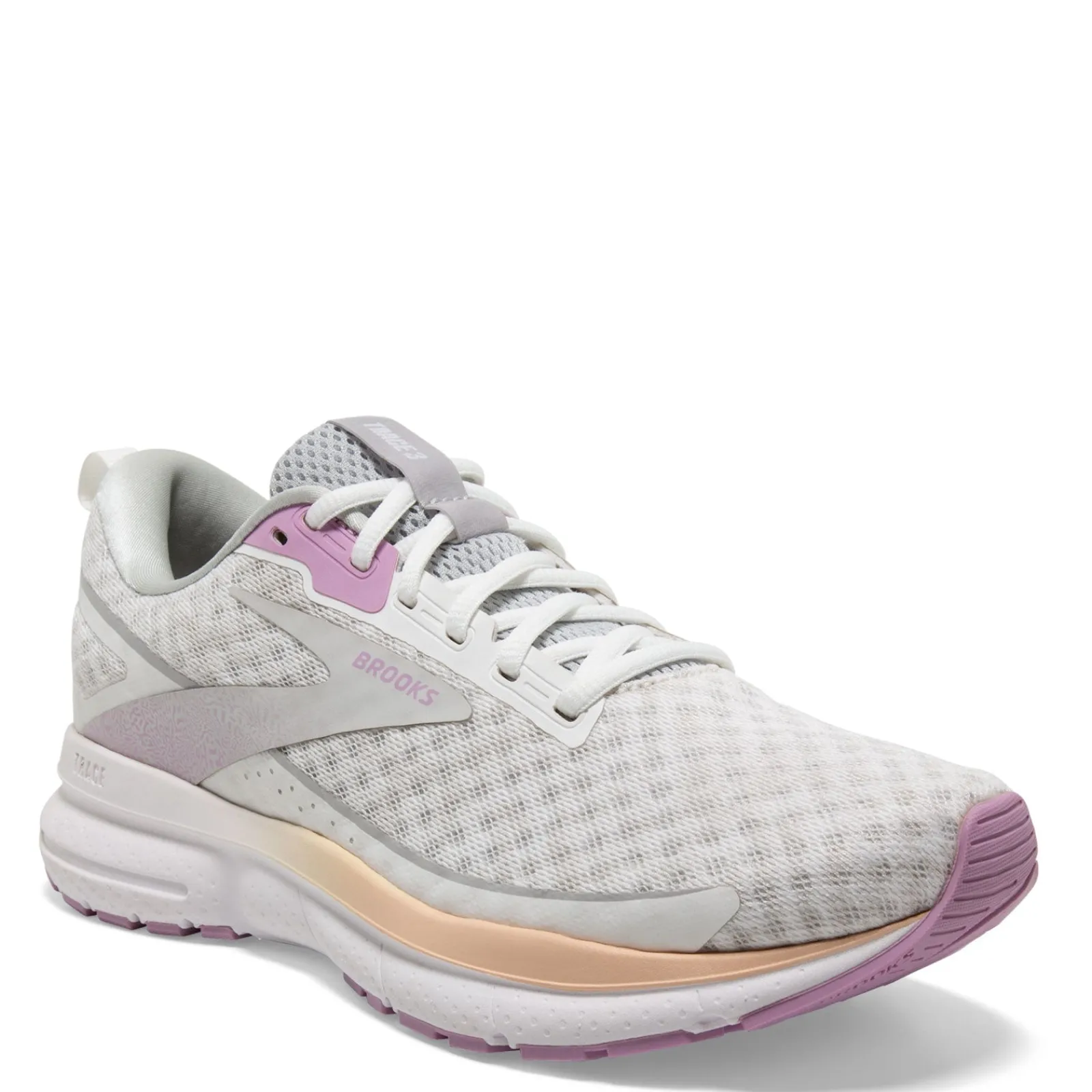 Discount Brooks Women's , Trace 3 Running Shoe White/Orchid/Apricot