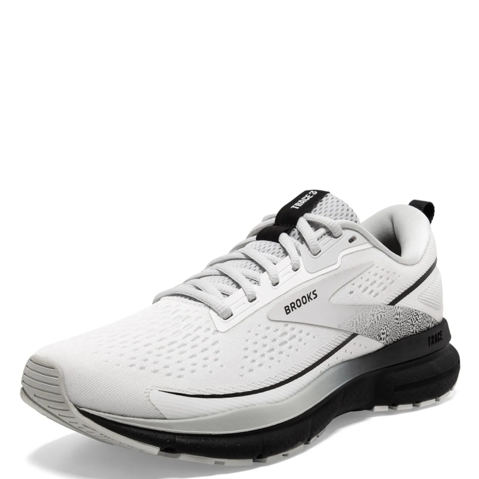New Brooks Women's , Trace 3 Running Shoe - Wide Width White/Oyster/Black