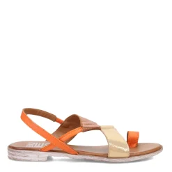 Online Bueno Women's , Yuki Sandal Orange Gold Multi
