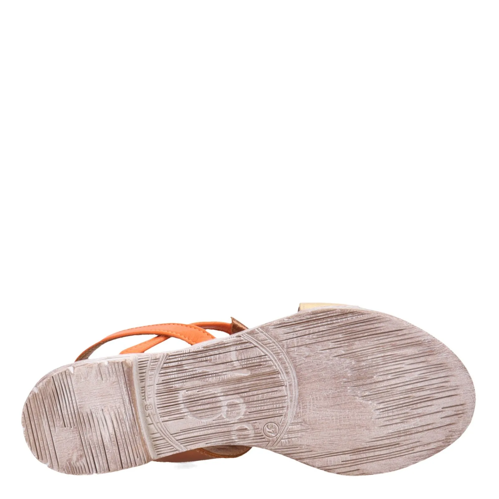 Online Bueno Women's , Yuki Sandal Orange Gold Multi