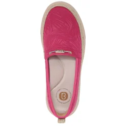New Bzees Women's , Maui Slip-On Paradise Pink Palm Leaf