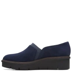 Online Clarks Women's , Airabell Mid Slip-On Navy Suede