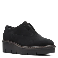 Clarks Women's , Airabell Sky Slip-On Black Suede
