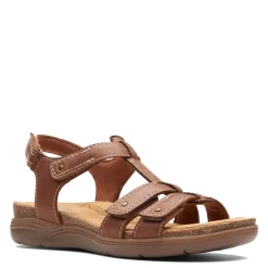 Sale Clarks Women's , April Cove Sandal Dark Tan