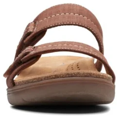 Clearance Clarks Women's , April Dusk Sandal Dark Tan