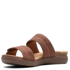 Clearance Clarks Women's , April Dusk Sandal Dark Tan
