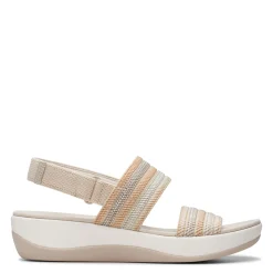 Clearance Clarks Women's , Arla Stroll Sandal Beige Combi