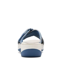 Sale Clarks Women's , Arla Wave Sandal Blue Combi