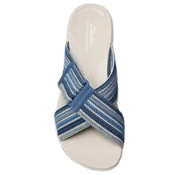 Sale Clarks Women's , Arla Wave Sandal Blue Combi