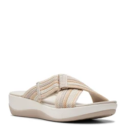 Clearance Clarks Women's , Arla Wave Sandal Beige Combi