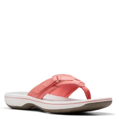 New Clarks Women's , Breeze Sea Sandal Coral Bright