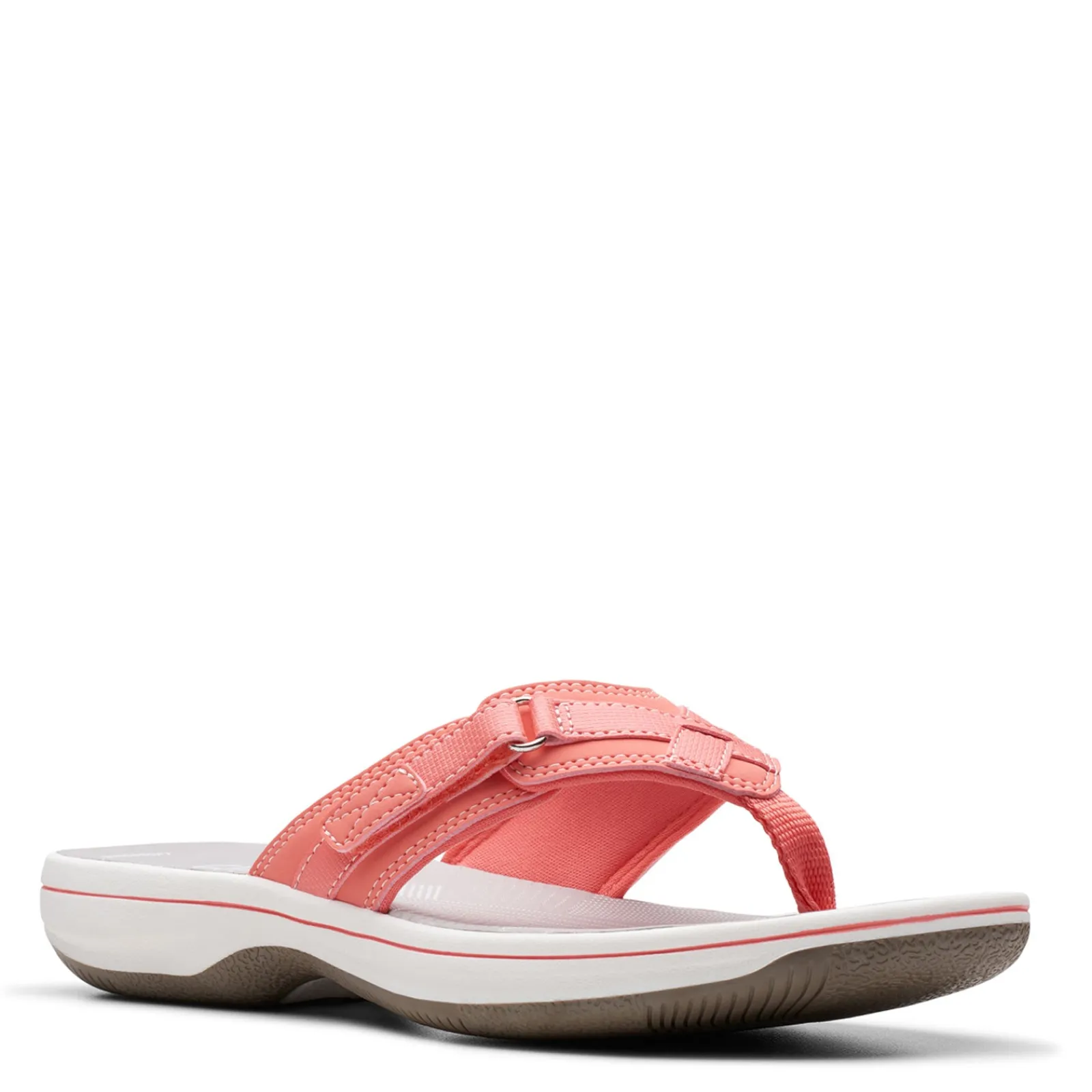New Clarks Women's , Breeze Sea Sandal Coral Bright