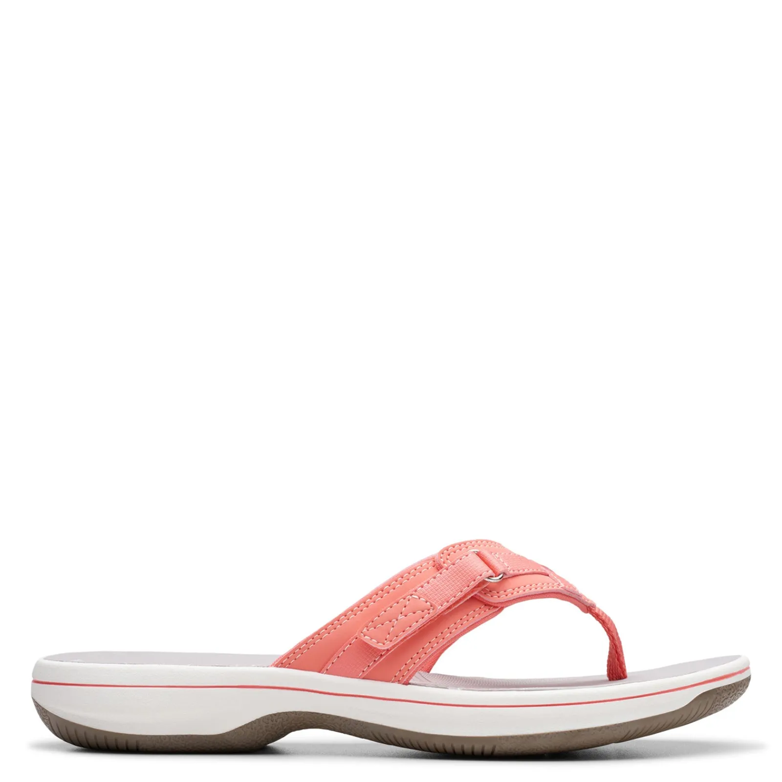 New Clarks Women's , Breeze Sea Sandal Coral Bright