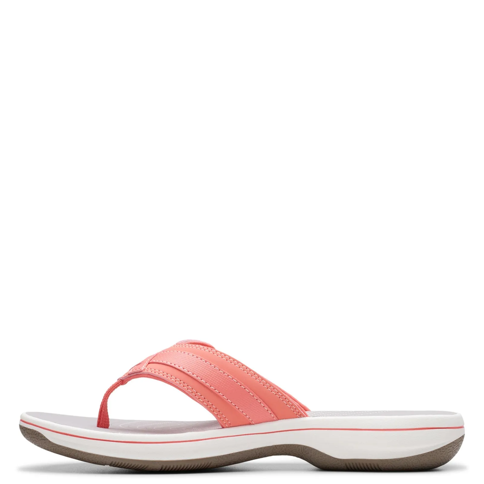 New Clarks Women's , Breeze Sea Sandal Coral Bright