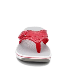 Hot Clarks Women's , Breeze Sea Sandal Red
