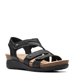 New Clarks Women's , Calenne Clara Sandal Black Combi